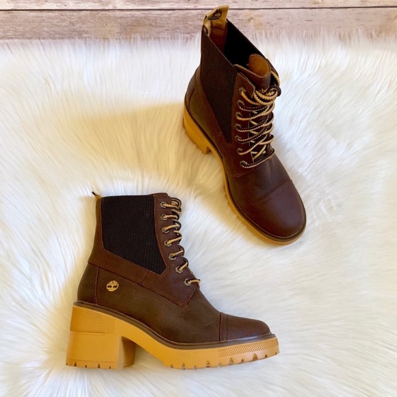 Timberland Brown Silver Blossom Mid Boots - Picture 7 of 8